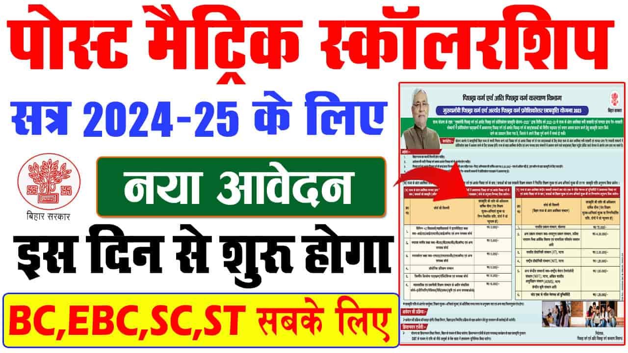 Bihar Post Matric Scholarship 2024-25