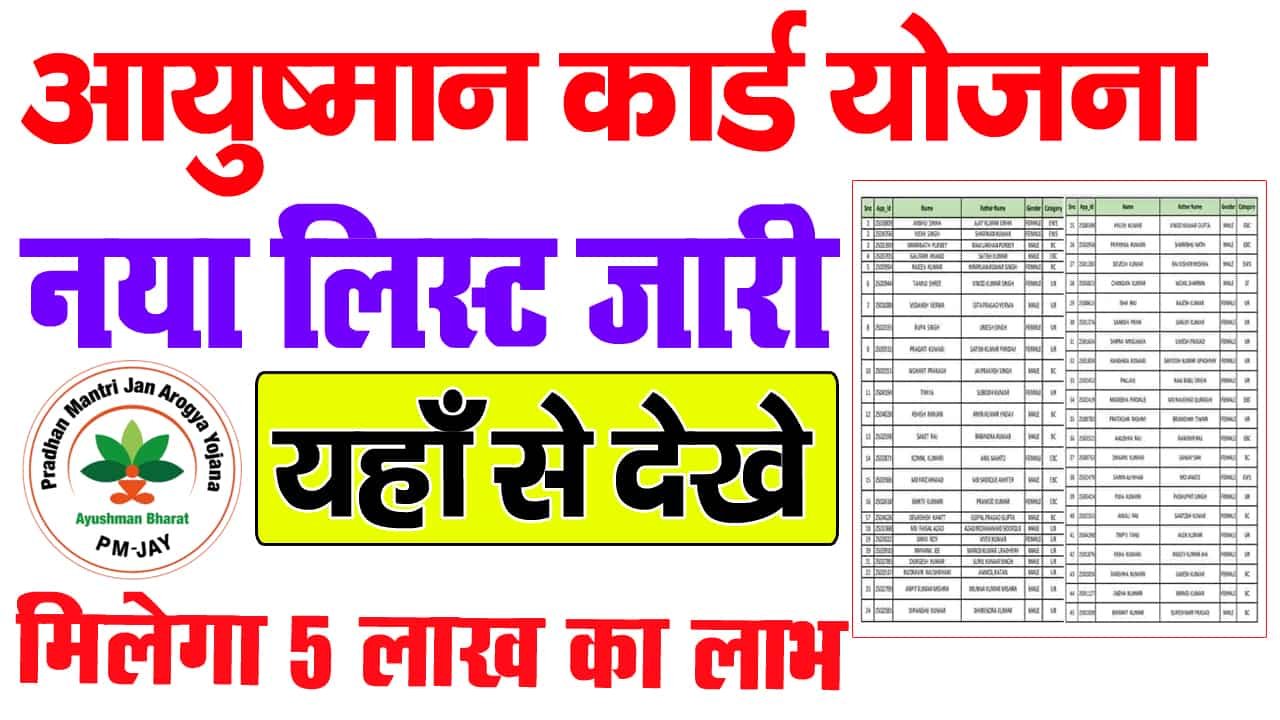 Ayushman Card Village List Check 2024- आयुष्मान कार्ड ग्राम वाइज लिस्ट ऑनलाइन ऐसे चेक करे?