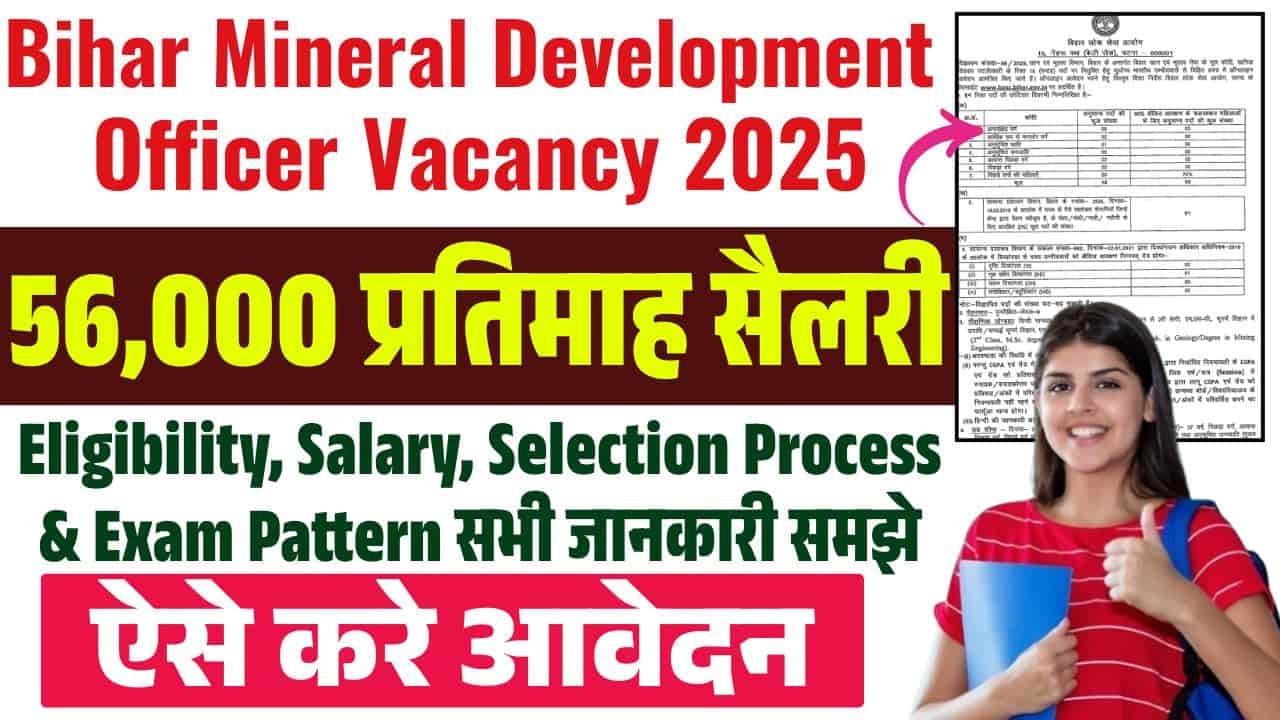 Bihar Mineral Development Officer (MDO) Vacancy 2025 – Online Apply,BPSC MDO Eligibility, Salary, Selection Process & Exam Pattern?