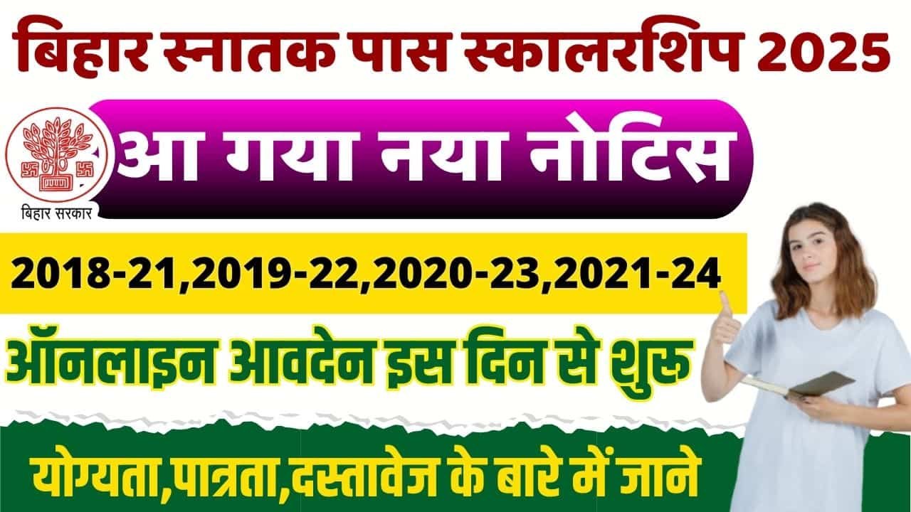 BA Pass Scholarship 2025 New Notice-स्नातक पास स्कालरशिप 50 हजार के लिए इस दिन शुरू होगा ऑनलाइन आवेदन?